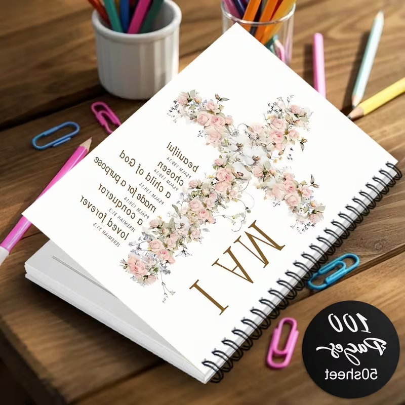 Floral Cross Bible Study & Prayer Journal - Image 2