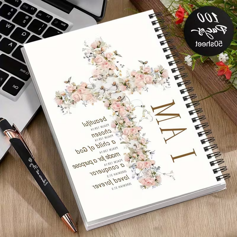 Floral Cross Bible Study & Prayer Journal - Image 3