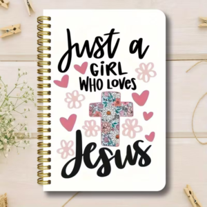 Just a Girl Who Loves Jesus – Christian Spiral Notebook